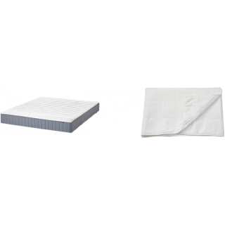  IKEA/宜家 分区定点支撑 弹簧床垫+保护垫  【硬+】弹簧床垫+保护垫