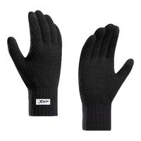 XTEP特步保暖手套可触屏运动手套男秋冬季防寒舒适针织毛线加厚骑行女