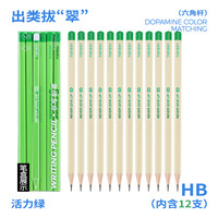 never 乐活铅笔无毒HB2B六角杆粗三角洞洞笔矫正握姿儿童铅笔小学生专用一年级练字素描笔涂卡笔