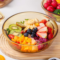 CORNINGWARE 康宁锅 康宁2L圆形烤盘家用耐高温玻璃鱼盘琥珀色饺子盘ins轻奢烘焙模具