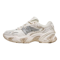 骆驼（CAMEL）星途2.0男鞋女鞋复古休闲厚底增高老爹运动鞋子 7038，象牙白/白帽灰，女 38