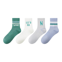 尼多熊儿童袜子透气棉袜抗菌高弹舒适袜无骨女童袜男中大童耐穿袜子 3-5岁 （适合脚长14-16cm)