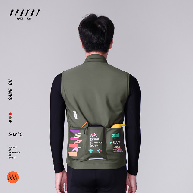 移动端：思帕客 Spakct 2025年秋冬马甲骑行服防风保暖背心绒感骑行衣-GAME ON