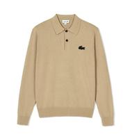 法国鳄鱼男装春夏长袖休闲翻领POLO衫针织衫
