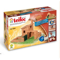 乐泰 teifoc 德国进口泥瓦匠砌砖盖房子积木 法兰克福别墅2合1