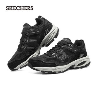 斯凯奇（Skechers）男鞋秋季复古潮流百搭运动鞋休闲老爹鞋237067 黑色/炭灰色/BKCC 42