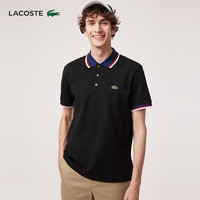 LACOSTE法国鳄鱼男装商务休闲时尚短袖翻领Polo衫|PH3461 031/黑色 2XL 7 185