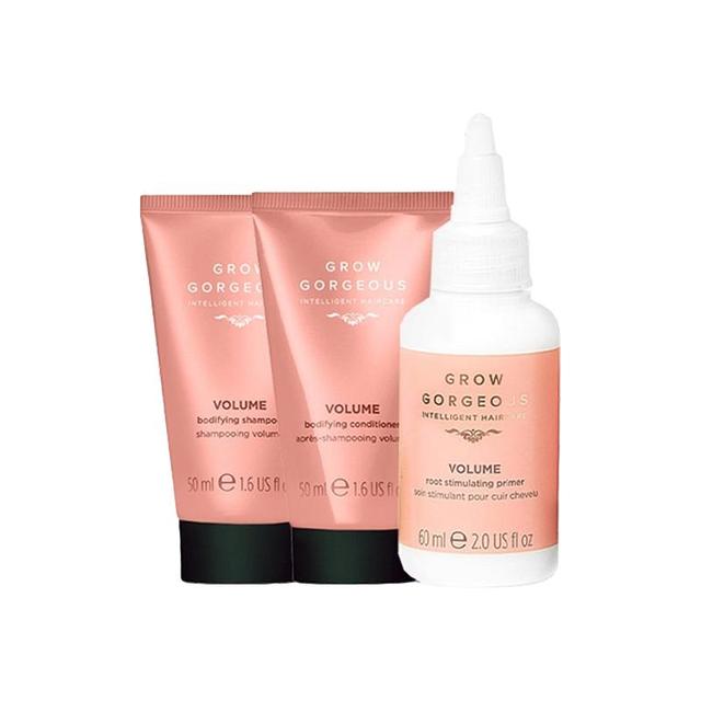 GROW GORGEOUS 丰盈洗发水50ml+丰盈护发素50ml+丰盈发膜60ml临期特卖