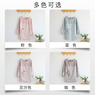 围裙家用厨房反穿罩衣女大人长袖防水防油护衣带袖子2025做饭