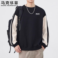 马克华菲卫衣套头圆领长袖T恤男春秋款美式条纹宽松休闲上衣