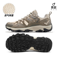 CAMEL骆驼登山鞋女士2025年秋季耐磨防滑减震山地徒步鞋户外运动鞋 FOS2210004，卡其/深卡其，男款 透网版 36