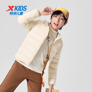 XTEP/特步 绒子含量85% 儿童羽绒服  奶杏白-绒子含量85% 【直线款】 150 充绒量62g