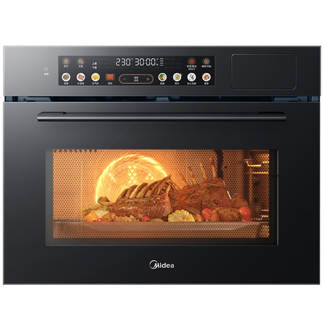 今日必买、有券的上：美的 GC5 嵌入式变频微蒸烤炸炖一体机 55L