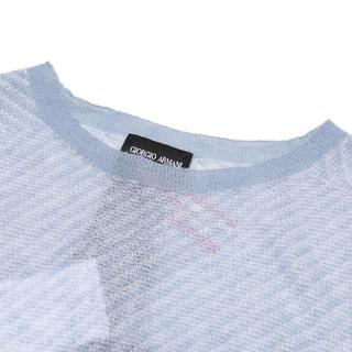 乔治·阿玛尼 GIORGIO ARMANI 女式气质时尚斜条纹柔软舒适休闲圆领针织衫