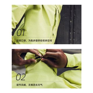 GOREWEAR跑步夹克goretex黑标防水透气防风舒适低碳跑步夹克男款 CONCURVE GTX JACKET -- 灰色 M