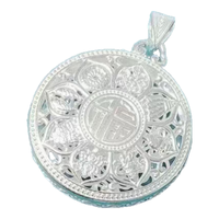 恋珍情999八宝罗盘吊坠福字项链女款长命锁送老婆生日礼物