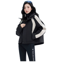 鸭鸭（YAYA）城市轻户外羽绒服女时尚连帽运动防风保暖时尚短款外套FL 杏色 M