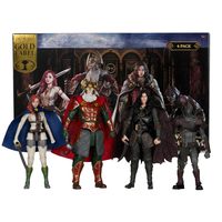 McFARLANE TOYS 指环王罗赫里姆战争可动公仔 10cm金色标签4件装 6关节可动带武器配件