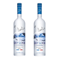 灰雁（Grey Goose） 洋酒 原味 伏特加 1000mL*2瓶 鸡尾酒基酒 原味 1000mL 2瓶
