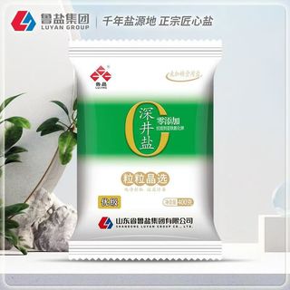 鲁晶 零添加未加碘深井盐食用盐400g盐巴调味品无抗结剂
