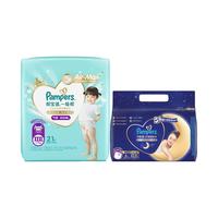 帮宝适 一级帮+安睡拉拉裤日夜组合L-3XL超薄透气尿不湿新旧