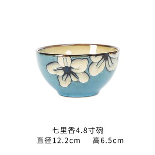 玉泉家用陶瓷饭碗个人陶瓷碗餐具日式面碗釉下彩精致碗