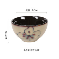 玉泉家用陶瓷饭碗个人陶瓷碗餐具日式面碗釉下彩精致碗