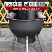 国家补贴：智扣 柴火灶家用农村柴火炉铁锅炖灶台户外移动加厚大锅做饭取暖柴火炉 43cm