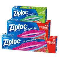 Ziploc密保诺密封袋保鲜膜袋带封口食品级家用冰箱收纳密实袋