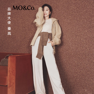 MO&Co.【秦岚同款SMILEY联名】毛衣外套2025冬含羊驼绒MBE4CAR006 浅花驼色 XS /155