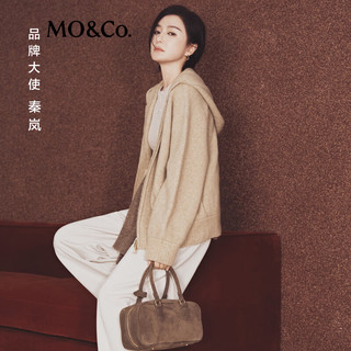 MO&Co.【秦岚同款SMILEY联名】毛衣外套2025冬含羊驼绒MBE4CAR006 浅花驼色 XS /155