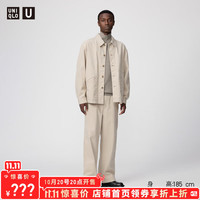 优衣库合作款男装宽松彩色长裤水洗产品休闲裤裤子479824 30 浅米色 32 /170/82A