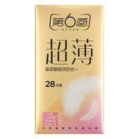 第六感避孕套 超薄玻尿酸四合一28只 避孕套男防早泄敏感套套超润