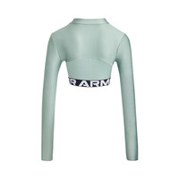 安德玛（UNDERARMOUR）春夏HeatGear女子罗纹训练运动长袖T恤1388692 石灰绿348 2XL