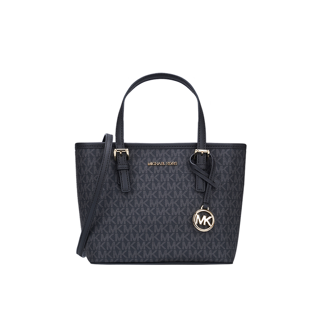 MICHAEL KORS 迈克·科尔斯 JET SET TRAVEL系列 女士手提包 35T9GTVT0B 黑棕色