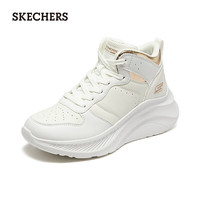 斯凯奇(Skechers)秋季女士高帮厚底增高甜酷运动鞋保暖锁温舒适时尚活力 白色/WHT 36.5