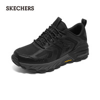斯凯奇(Skechers)男鞋城市户外越野耐磨黑色运动鞋休闲鞋