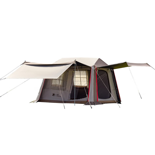 今日必买：牧高笛 MOBIGARDEN）假日山居5.9 户外露营防晒自动速开黑胶帐篷 NX25561002 松露棕
