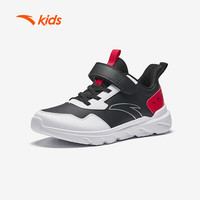 安踏儿童运动鞋男女童跑步鞋2025春秋网面透气舒适软弹元气跑鞋 【男革面】黑/白/经典红5568-7 33 脚长约20.5cm