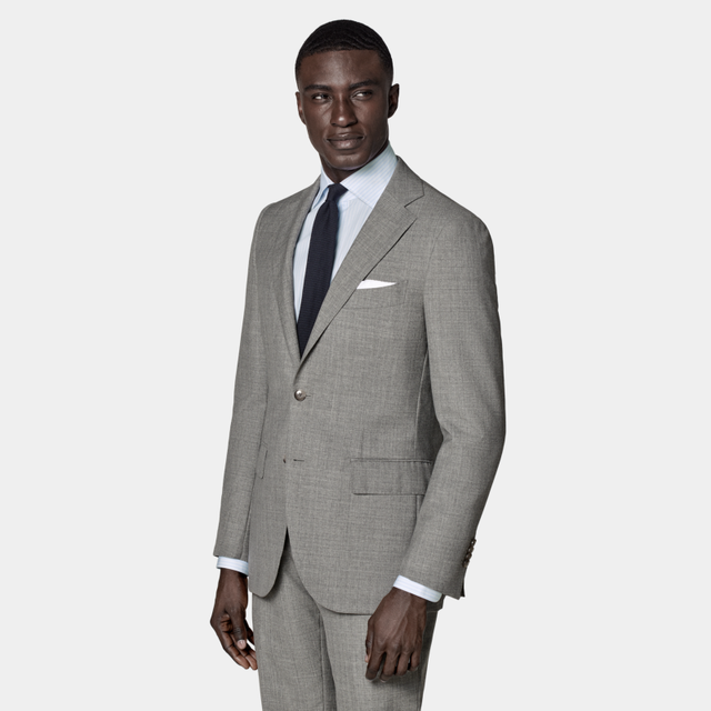 SUITSUPPLY 意大利热带羊毛西装套装休闲经典款 浅灰色