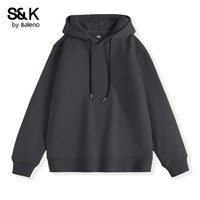 班尼路春秋季重磅款卫衣柔软舒适休闲宽松通勤潮牌纯色经典百搭外套 【连帽卫衣】-中灰#纯色 XL