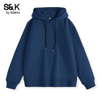 班尼路春秋季重磅款卫衣柔软舒适休闲宽松通勤潮牌纯色经典百搭外套 【连帽卫衣】-雾霾蓝#纯色 L