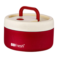 BBFRESH保温饭盒304不锈钢两层超长保温单层多层大容量多餐盒 【酒红色】1层420ml