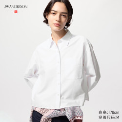 优衣库 女装/男女同款牛津纺箱型衬衫/衬衣合作款25秋冬479974 479974/00白色