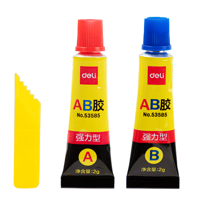 得力工具 得力(deli)4gAB胶 强力胶水 万能胶粘剂 透明无痕胶 可粘玻璃陶瓷金属塑料 办公用品53585