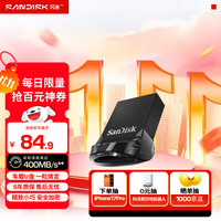 SanDisk 闪迪 至尊高速系列 CZ430 酷豆 USB 3.1 U盘 黑色 128GB USB-A