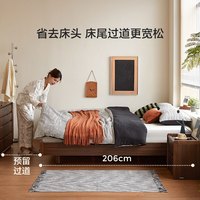 LINSY/林氏家居 床架 排骨架 【原木色|排骨架】无床头床 1.5米x2米