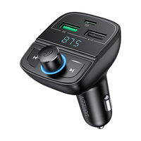 绿联 车载蓝牙接收器5.0mp3音乐播放器多功能汽车充电器点烟器快充