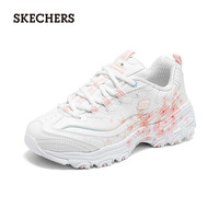 斯凯奇(Skechers)女子运动鞋时尚桃花鞋老爹鞋百搭休闲日常小白鞋休闲鞋 白色/粉色/WPK 35