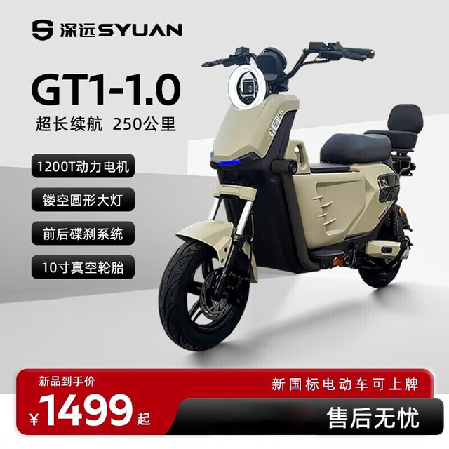 深远 SYUAN S&Y SHENYUATECHNOLOGY深远gt1电动车自行车10寸新国标锂电高速长跑王代步电瓶超长续航